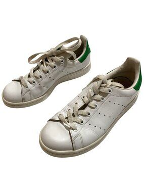 Adidas Stan Smith Womens Size 5 White Green Leather Low Top Sneakers Shoes READ